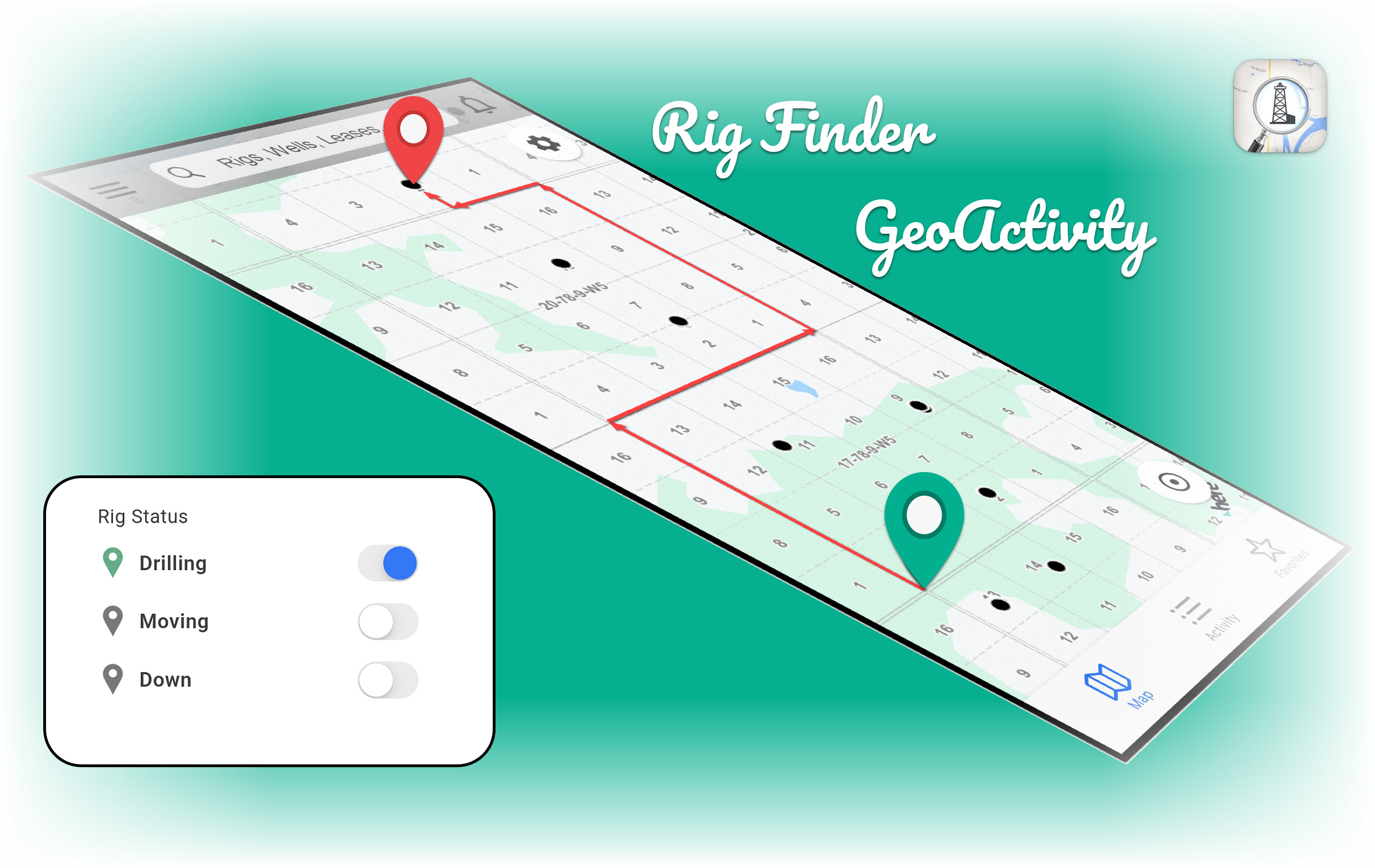 GeoActivity Rig Finder App