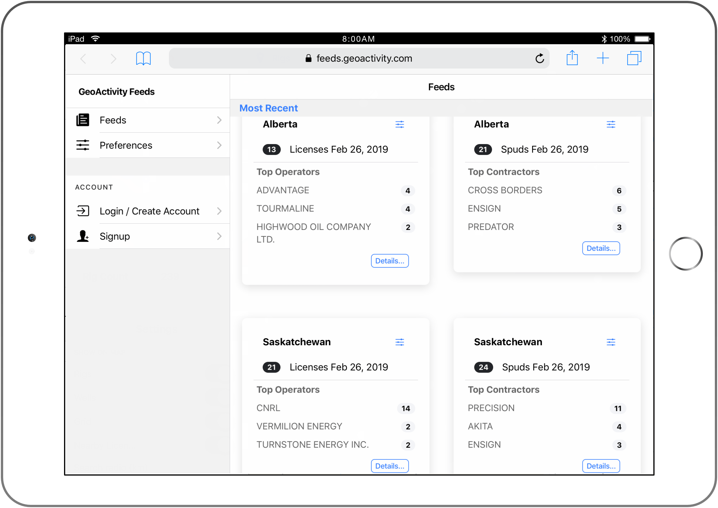 GeoActivity Feeds